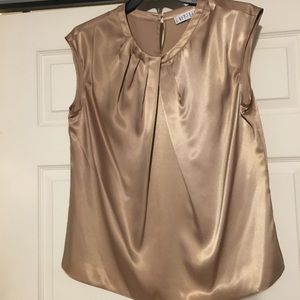 NWT XL toffee Kasper blouse, never worn, beautiful